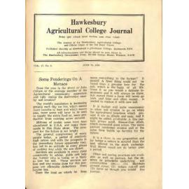 Hawkesbury Agricultural College Journal (Vol.47, No. 6) June 30 1950