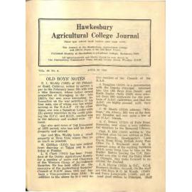 Hawkesbury Agricultural College Journal (Vol.47, No. 4) April 30 1950