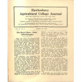 Hawkesbury Agricultural College Journal (Vol.47, No. 3) March 31 1950