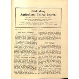 Hawkesbury Agricultural College Journal (Vol.47, No. 2) February 28 1950