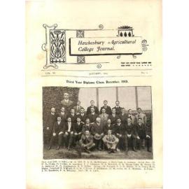 Hawkesbury Agricultural College Journal (Vol.11, No.1) January 1914