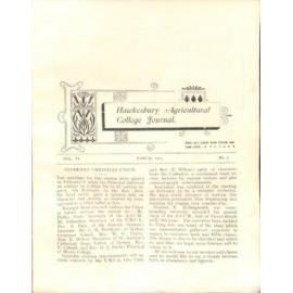 Hawkesbury Agricultural College Journal (Vol.11, No.3) March 1914