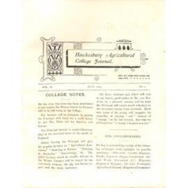 Hawkesbury Agricultural College Journal (Vol.11, No.7) July 1914