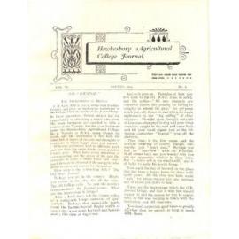 Hawkesbury Agricultural College Journal (Vol.11, No.8) August 1914