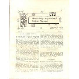 Hawkesbury Agricultural College Journal (Vol.11, No.10) October 1914