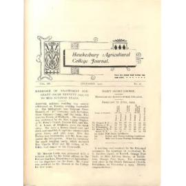 Hawkesbury Agricultural College Journal (Vol.12, No.12) December 1915