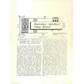 Hawkesbury Agricultural College Journal (Vol.12, No.3) March 1915