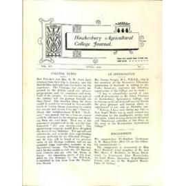 Hawkesbury Agricultural College Journal (Vol.12, No.4) April 1915