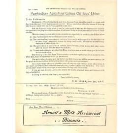 Hawkesbury Agricultural College Journal (Vol.13, No.4) April 1916