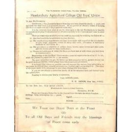 Hawkesbury Agricultural College Journal (Vol.14, No.1) January 1917