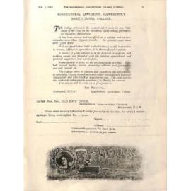 Hawkesbury Agricultural College Journal (Vol.15, No.3) March 1918