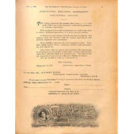 Hawkesbury Agricultural College Journal (Vol.15, No.10) October 1918