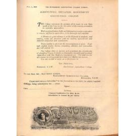 Hawkesbury Agricultural College Journal (Vol.15, No.11) November 1918