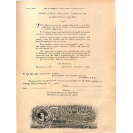 Hawkesbury Agricultural College Journal (Vol.15, No.12) December 1918