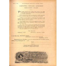 Hawkesbury Agricultural College Journal (Vol.16, No.4) April 1919