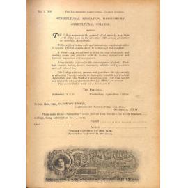 Hawkesbury Agricultural College Journal (Vol.16, No.5) May 1919