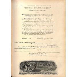 Hawkesbury Agricultural College Journal (Vol.16, No. 6) June 1919