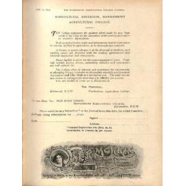 Hawkesbury Agricultural College Journal (Vol.16, No.7) July 1919