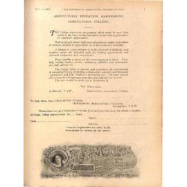Hawkesbury Agricultural College Journal (Vol.16, No.12) December 1919