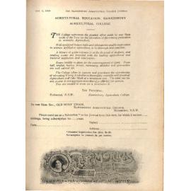 Hawkesbury Agricultural College Journal (Vol.16, No.10) October 1919