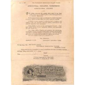 Hawkesbury Agricultural College Journal (Vol.17, No.1) January 1920