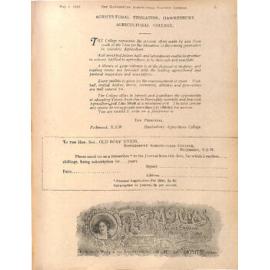 Hawkesbury Agricultural College Journal (Vol.17, No.5) May 1920