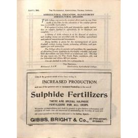 Hawkesbury Agricultural College Journal (Vol.18, No.3) April 1921