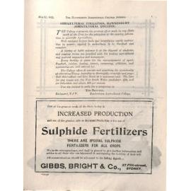 Hawkesbury Agricultural College Journal (Vol.18, No.4) May 1921