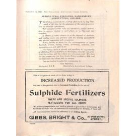 Hawkesbury Agricultural College Journal (Vol.18, No.6) September 1921