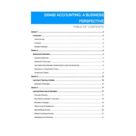 Learning Guide - Accounting A Business Perspective (200495) - Quarter 3 2011
