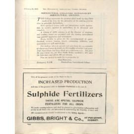 Hawkesbury Agricultural College Journal (Vol.19, No.1) February 1922