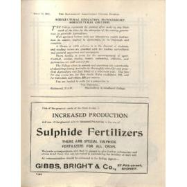 Hawkesbury Agricultural College Journal (Vol.19, No.2) March 1922