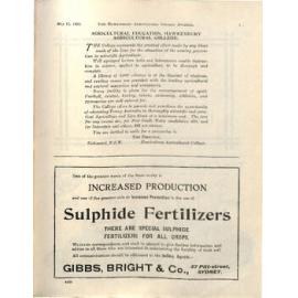 Hawkesbury Agricultural College Journal (Vol.19, No.4) May 1922