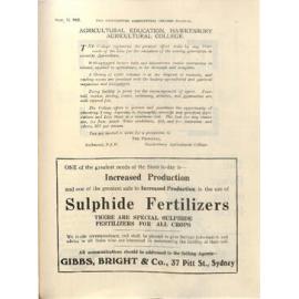 Hawkesbury Agricultural College Journal (Vol.19, No.6) September 1922