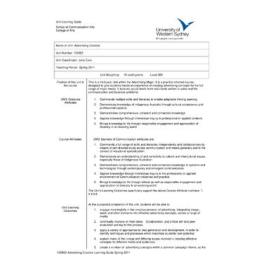 Learning Guide - Advertising Creative (100552) - Spring 2011