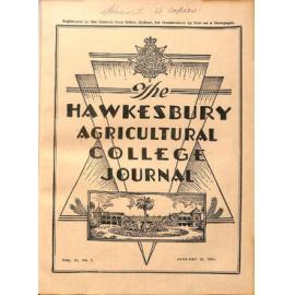 Hawkesbury Agricultural College Journal (Vol.52, No.1) January 1955