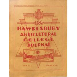 Hawkesbury Agricultural College Journal (Vol.36, No.1) January 1939