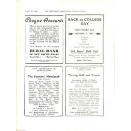 Hawkesbury Agricultural College Journal (Vol.36, No.8) August 1939