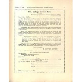 Hawkesbury Agricultural College Journal (Vol.37, No.10) October 1940