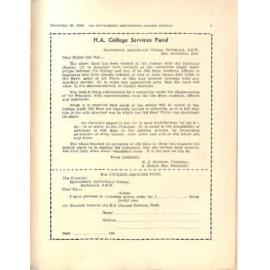 Hawkesbury Agricultural College Journal (Vol.37, No.11) November 1940