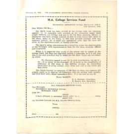 Hawkesbury Agricultural College Journal (Vol.38, No.1) January 1941