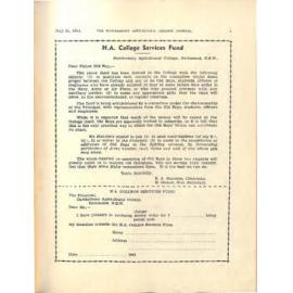 Hawkesbury Agricultural College Journal (Vol.38, No.7) July 1941