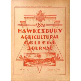 Hawkesbury Agricultural College Journal (Vol.39, No.1) January 1942