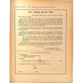 Hawkesbury Agricultural College Journal (Vol.39, No.11) November 1942