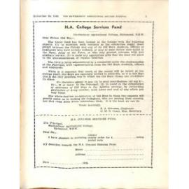 Hawkesbury Agricultural College Journal (Vol.40, No.11) November 1943