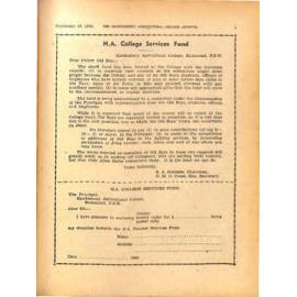 Hawkesbury Agricultural College Journal (Vol.41, No.11) November 1944