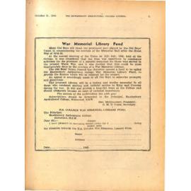 Hawkesbury Agricultural College Journal (Vol.41, No.10) October 1944