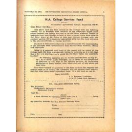 Hawkesbury Agricultural College Journal (Vol.41, No.9) September 1944