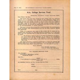 Hawkesbury Agricultural College Journal (Vol.41, No.5) May 1944