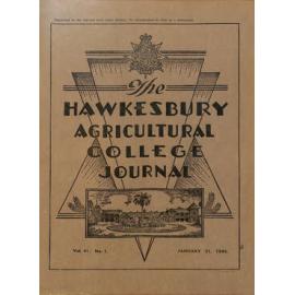 Hawkesbury Agricultural College Journal (Vol.41, No.1) January 1944